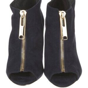 Burberry Suede Peep-toe Booties